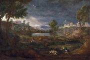 Nicolas Poussin Landschaft mit Pyramos und Thisbe oil painting on canvas
